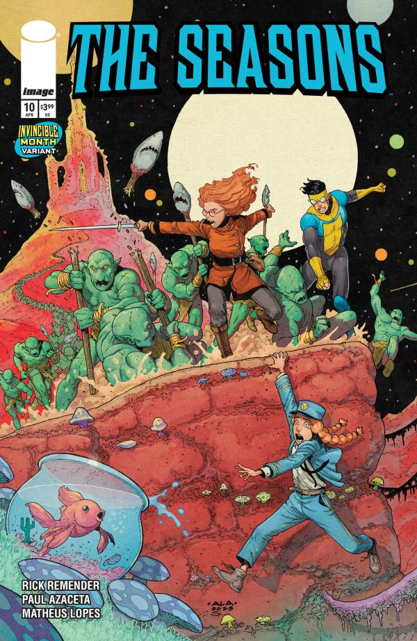 SEASONS #9 CVR C ANDRE LIMA ARAUJO & MIKE SPICER INVINCIBLE TEAM UP VAR