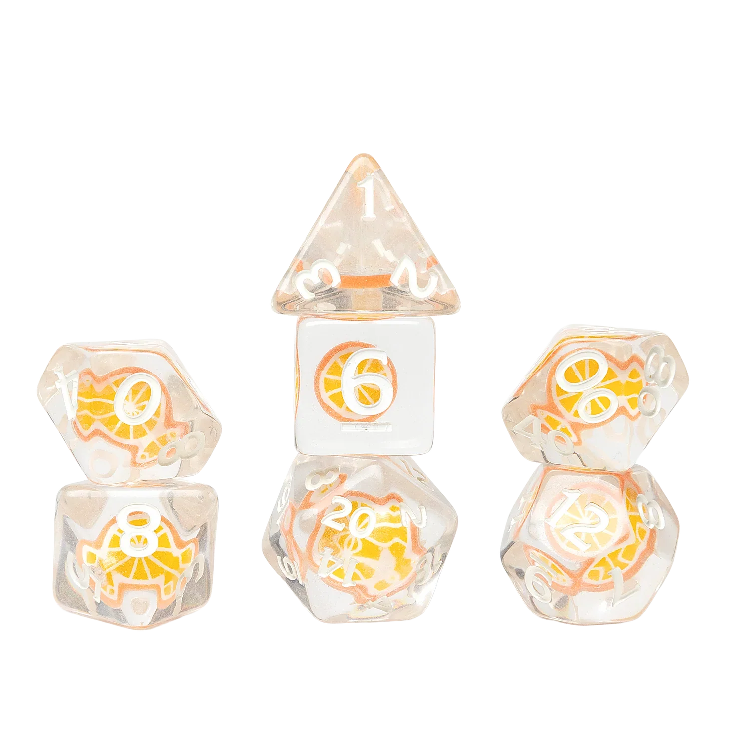 SIRIUS DICE: Fruit Slice Dice Set- Orange