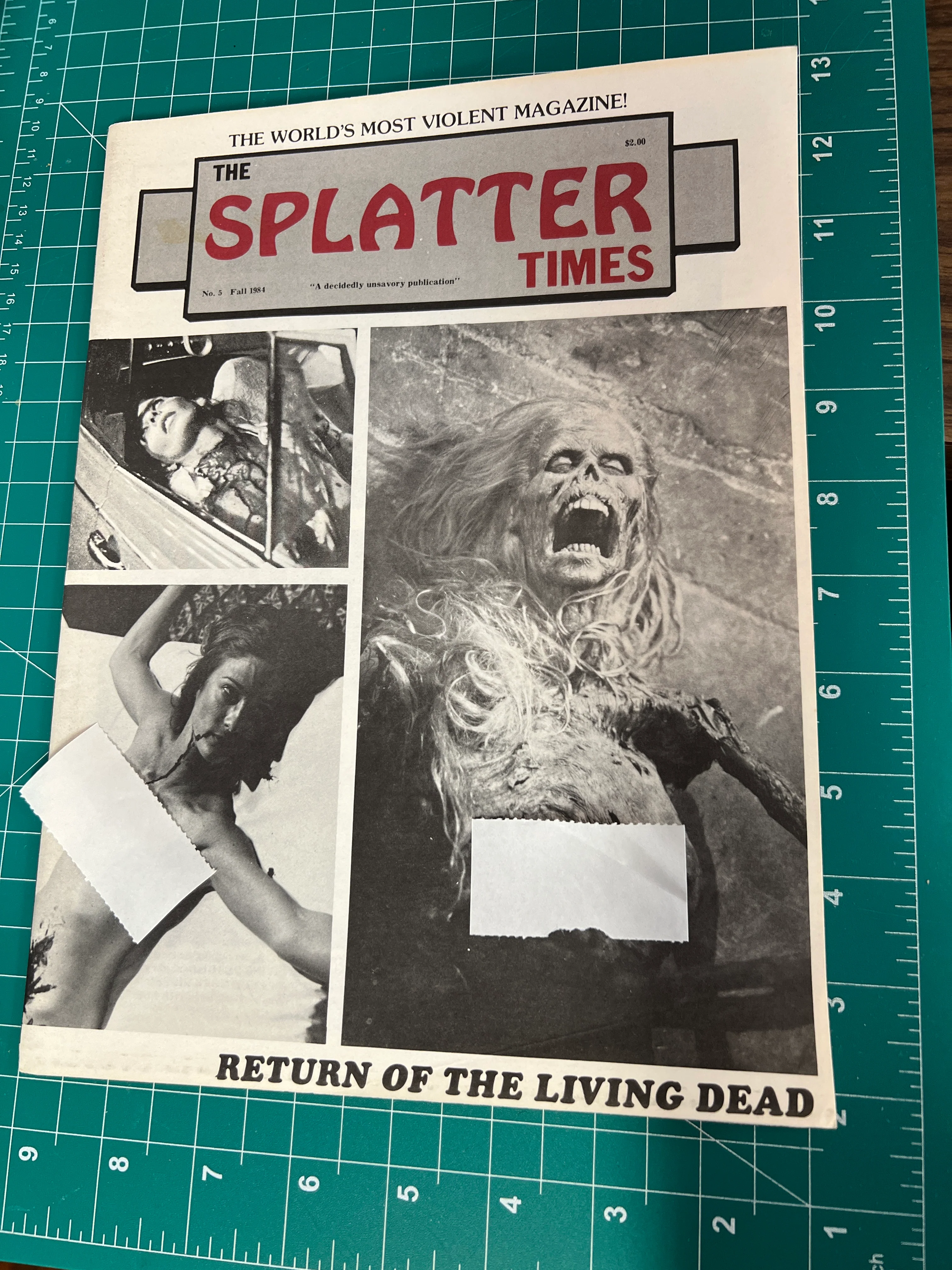 Splatter Times #5 (1983 Magazine Folded Newsprint Fanzine) Return of the Living Dead