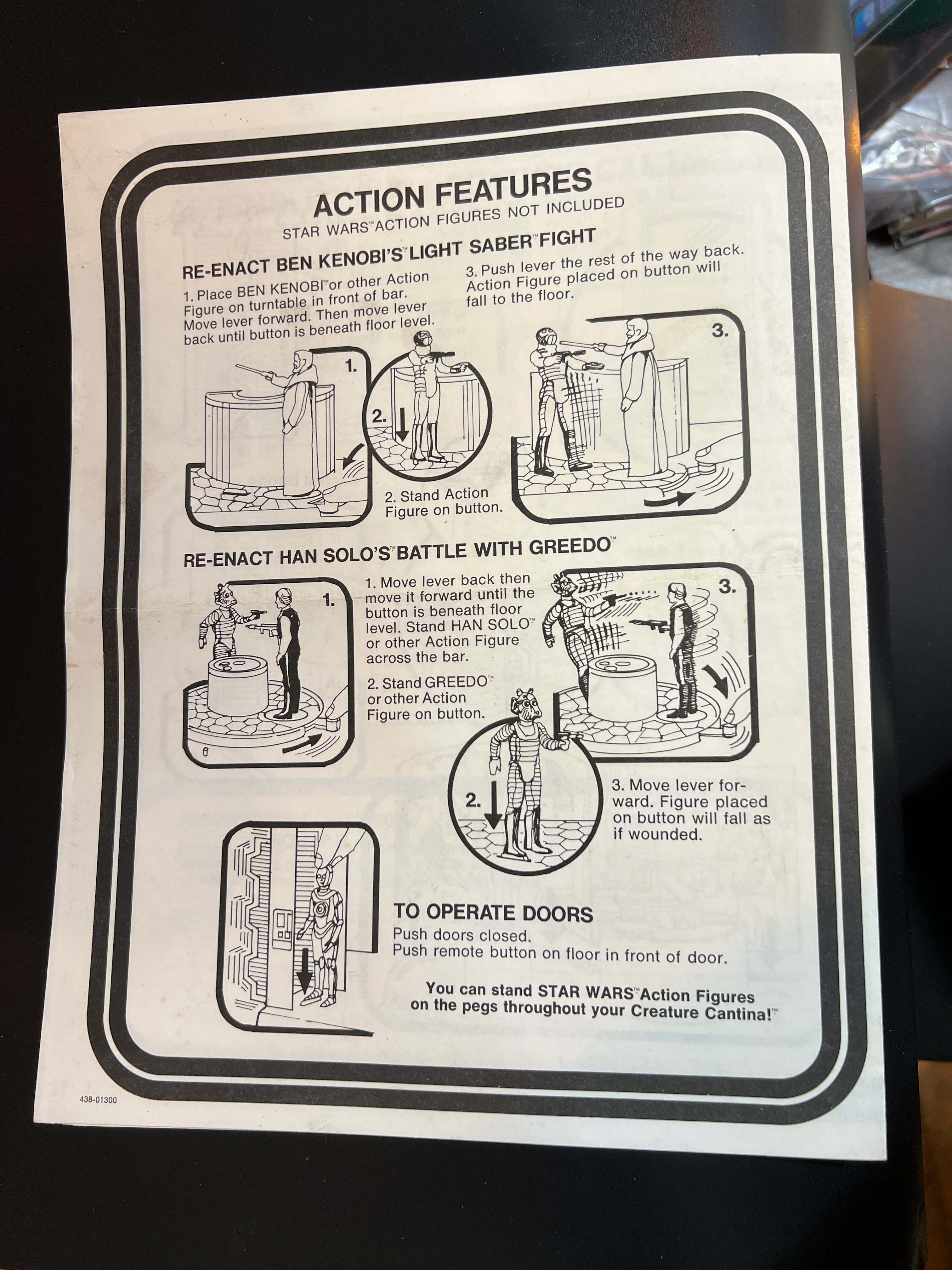 Star Wars : Creature Cantana Vintage Instruction Sheet - Image 2