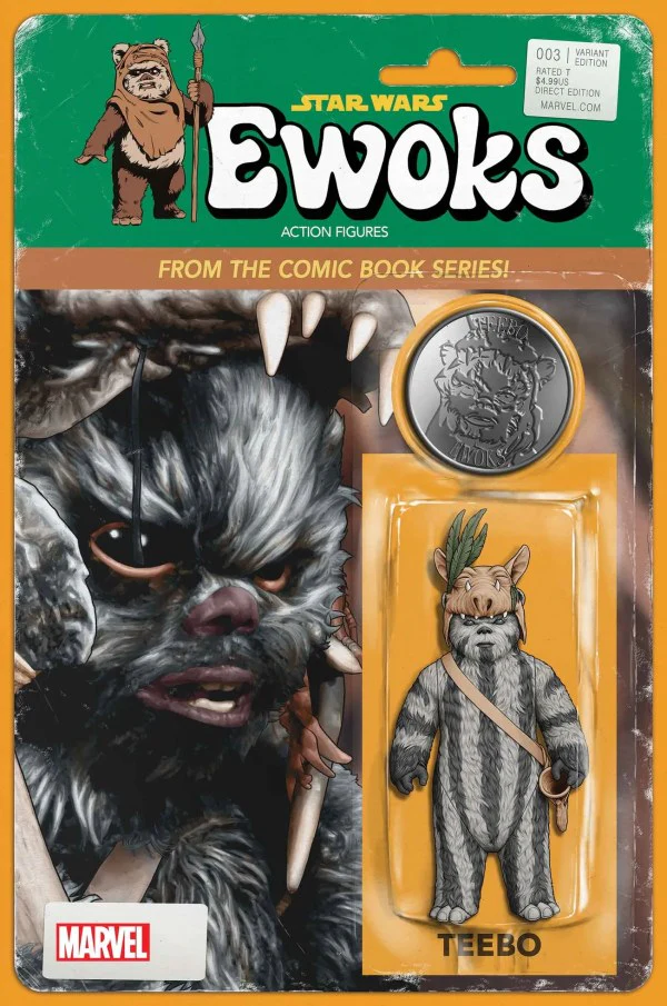 STAR WARS: EWOKS #3 JOHN TYLER CHRISTOPHER ACTION FIGURE  Variant *NOT A TOY! THIS IS A COMIC BOOK!!!*
