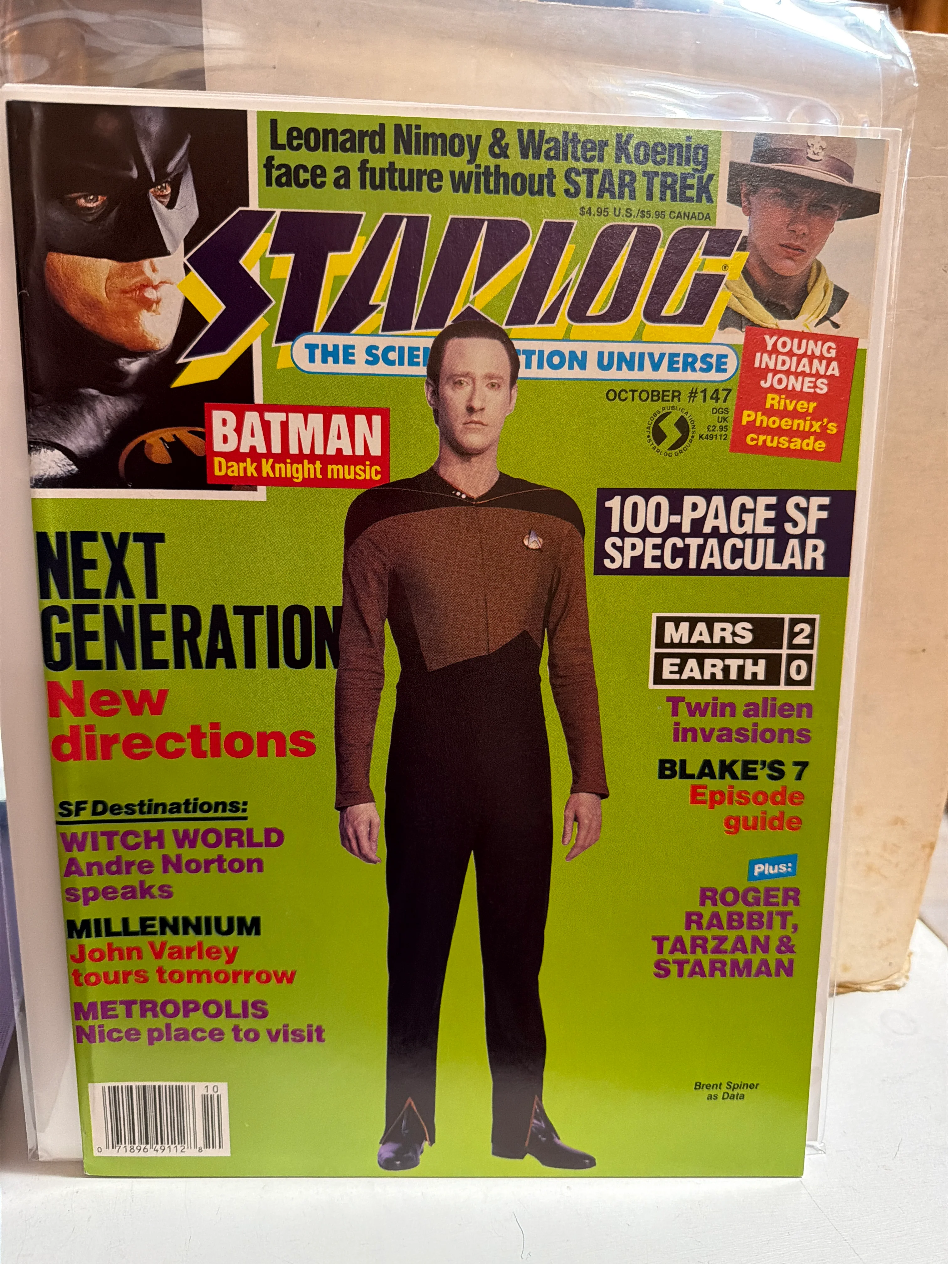 Starlog #147 Data TNG Cover