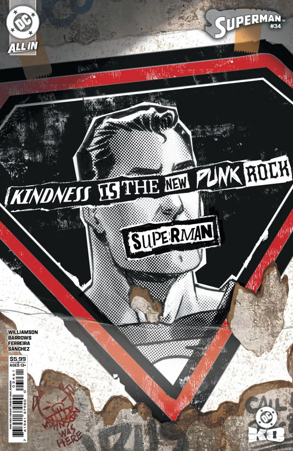 SUPERMAN #34 (2026) CVR F DAVE JOHNSON PUNK ROCK CARD STOCK VAR (DC K.O.)