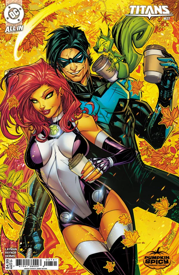 TITANS #27 (2025) CVR D JONBOY MEYERS PUMPKIN SPICY CARD STOCK VAR