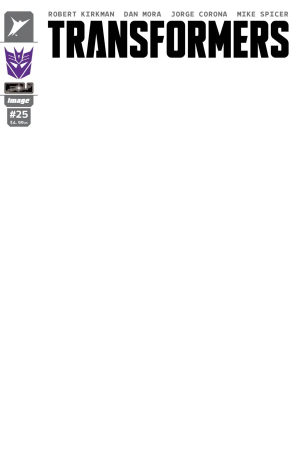 TRANSFORMERS #25 CVR H BLANK SKETCH DECEPTICON VAR