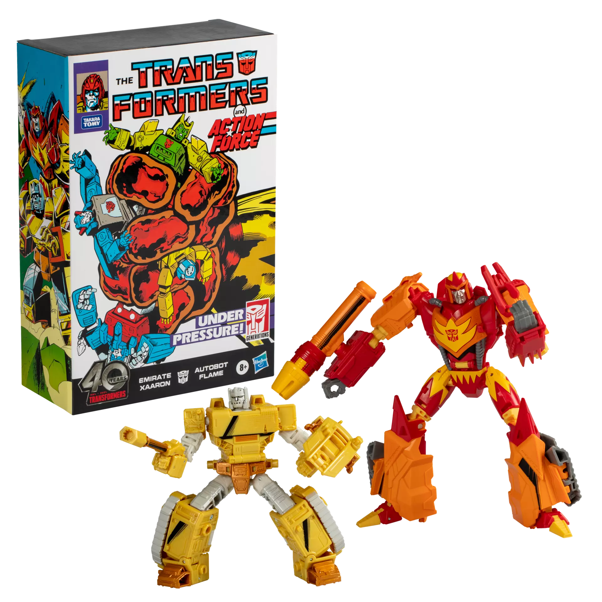 Transformers Generations Comic Edition Autobot Flame & Emirate Xaaron Figures