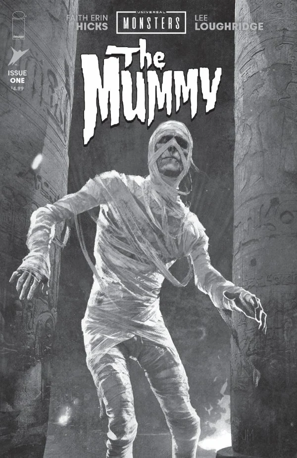 UNIVERSAL MONSTERS: THE MUMMY #1 (OF 4) CVR D INC 1:25 JOSHUA MIDDLETON CLASSIC HORROR B&W VAR