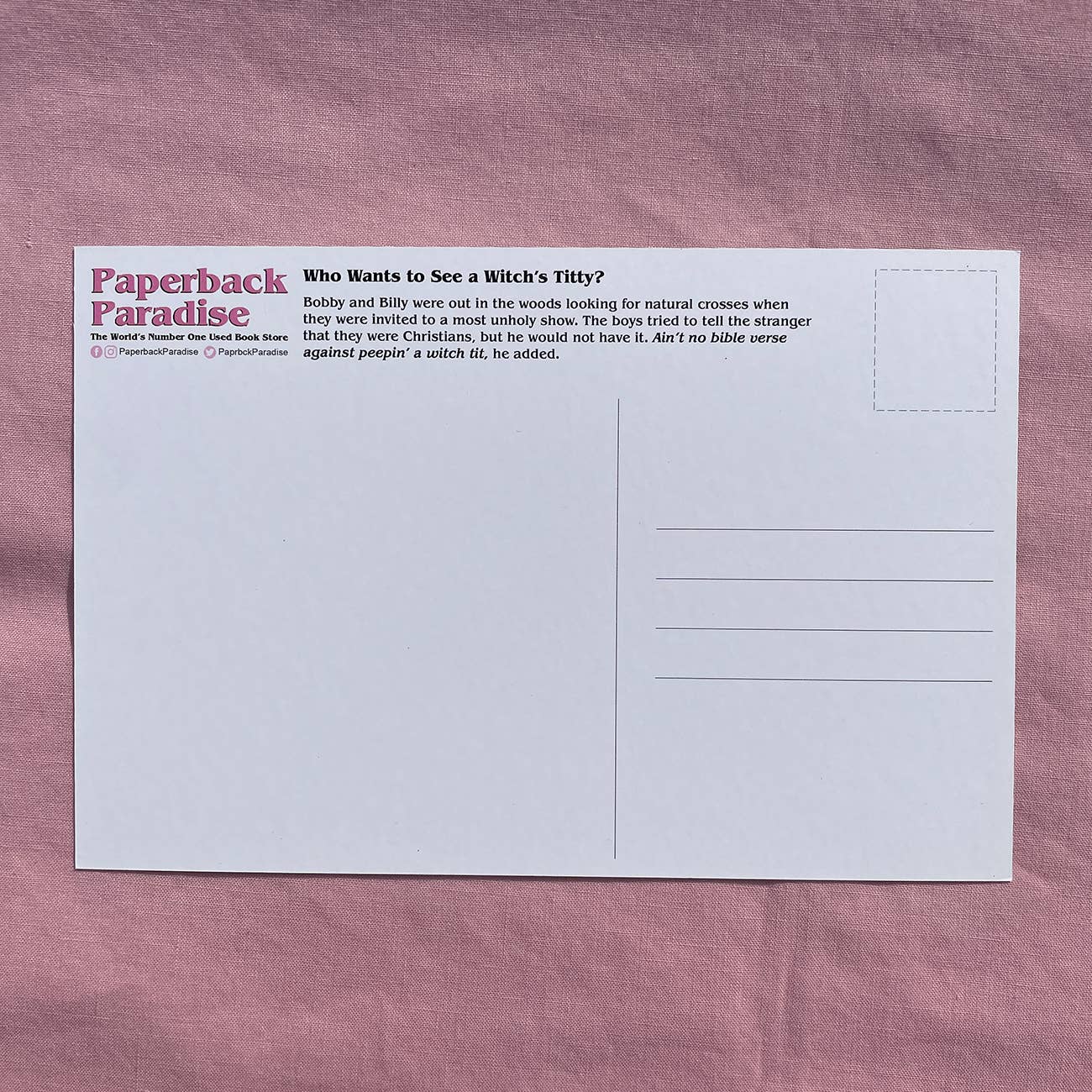 Who Wants to See a Witch's Titty Postcard - Image 2